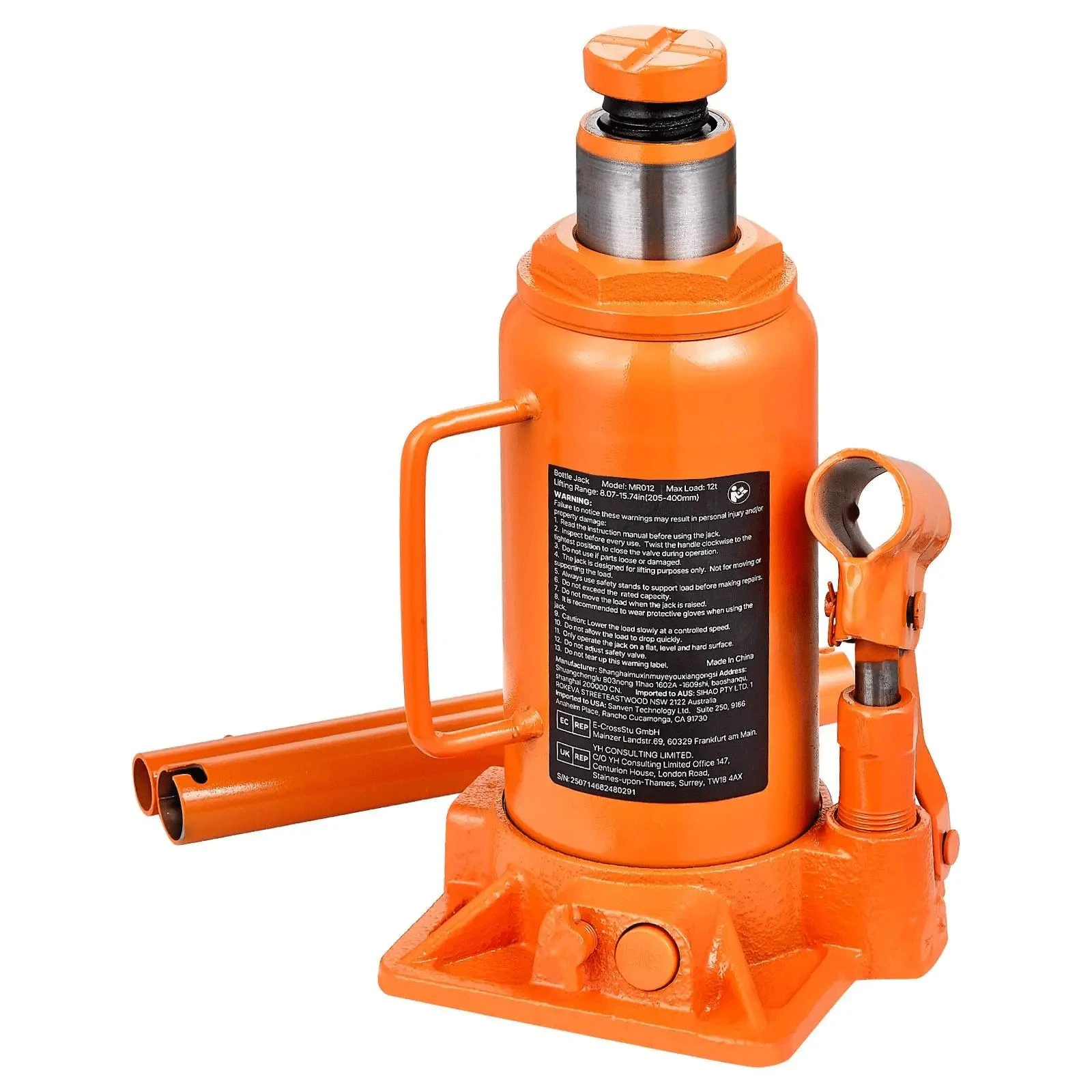 Welding Heavy Equipment - 12 Ton Kapasiteli Hidrolik Şişe Kriko,