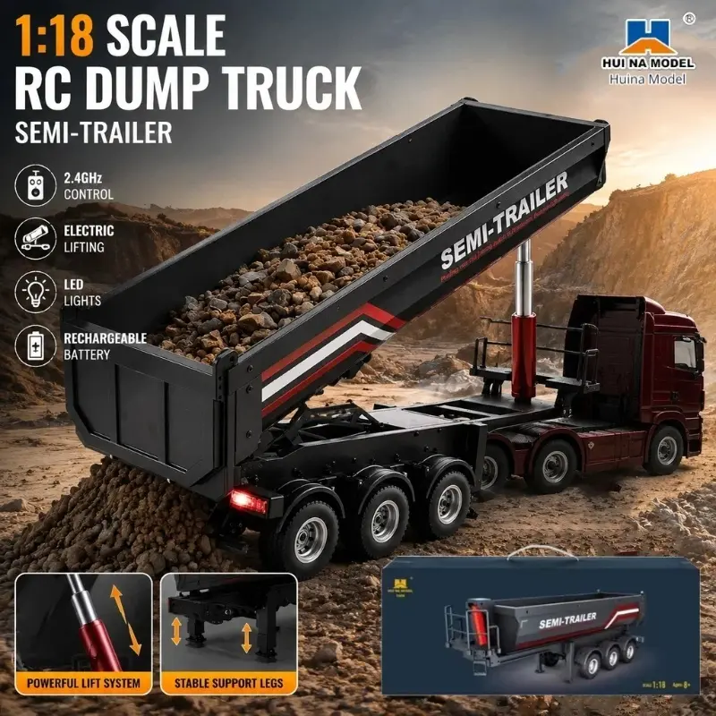 Huina 1/18 1509 Rc Yarı Damper - Dump Truck Toy incelemesi ve fiyatı