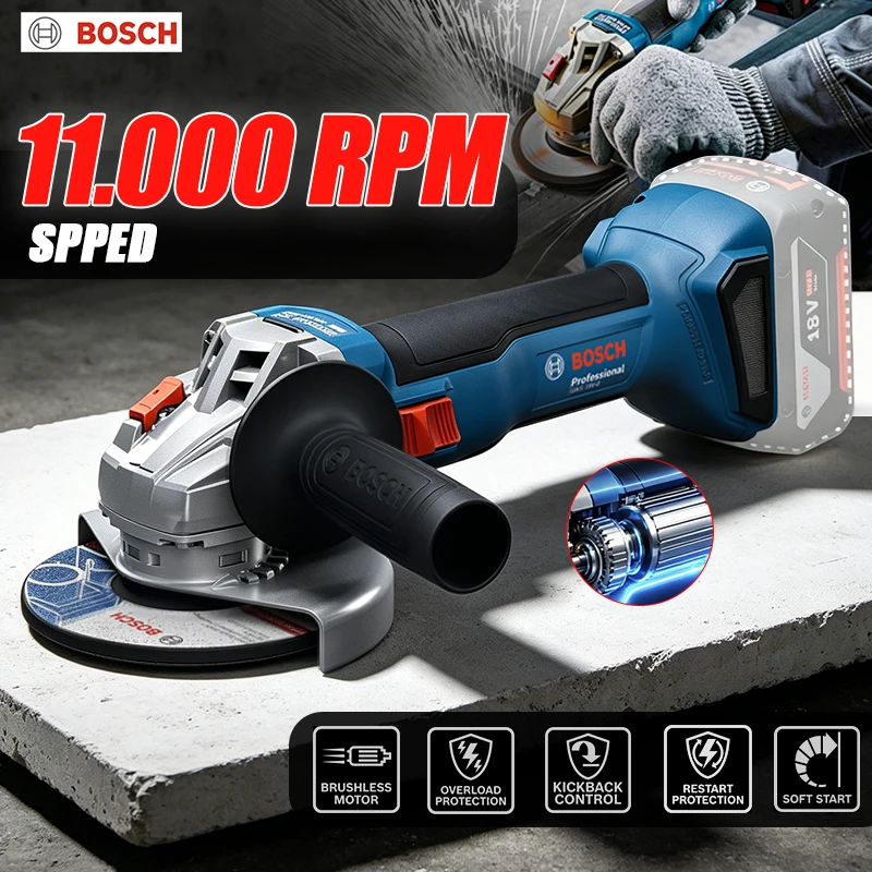 BOSCH GWS 18V-8 Akülü Açı Taşl - Heavy Equipment And Machinery incelemesi ve fiyatı