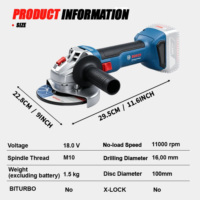 BOSCH GWS 18V-8 Akülü Açı Taşl - Heavy Equipment And Machinery incelemesi ve fiyatı
