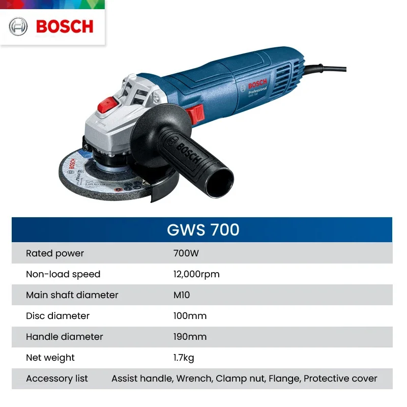 Bosch GWS 700 Kablolu Açı Taşl - Heavy Equipment And Machinery incelemesi ve fiyatı